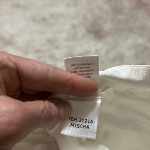 BCBGMAXAZRIA vintage 90’s white tuxedo style low rise pant Sz Med P 🏖️ - Picture 5 of 5